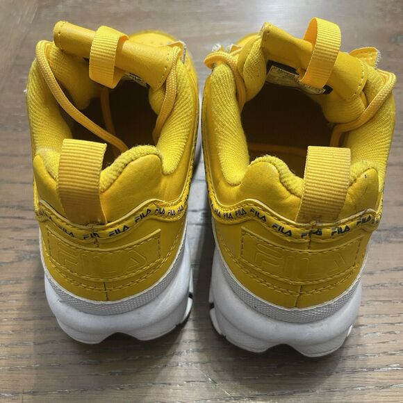 Fila Disruptor 2 Premium Repeat Sneakers Women Size 5 3FM00658-743 Canary Yellow - Picture 5 of 8